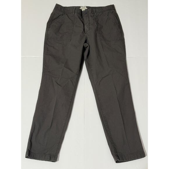 L.L. Bean Favorite Fit Stretch Canvas Gray Pants, Size 12 - Picture 1 of 7